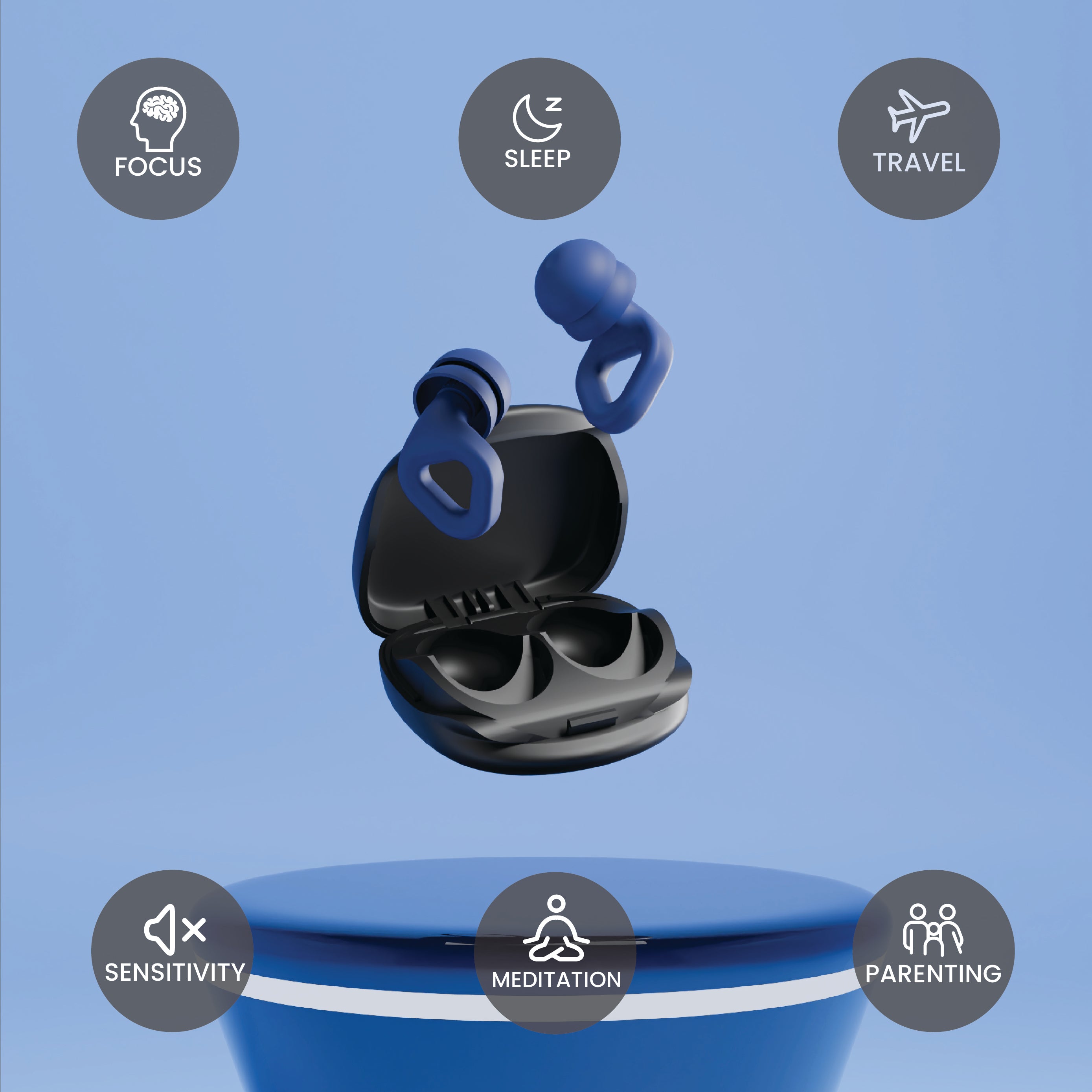 ZENZ - Unwind Pro Earplugs - Lagoon Navy