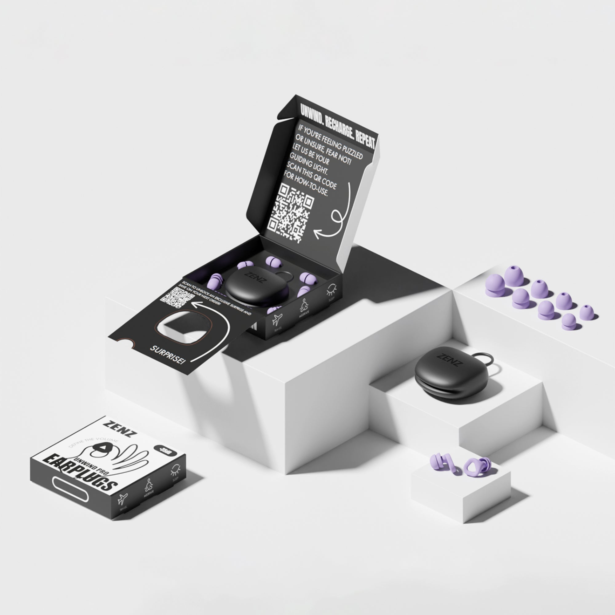 ZENZ - Unwind Pro Earplugs - Nebula Purple