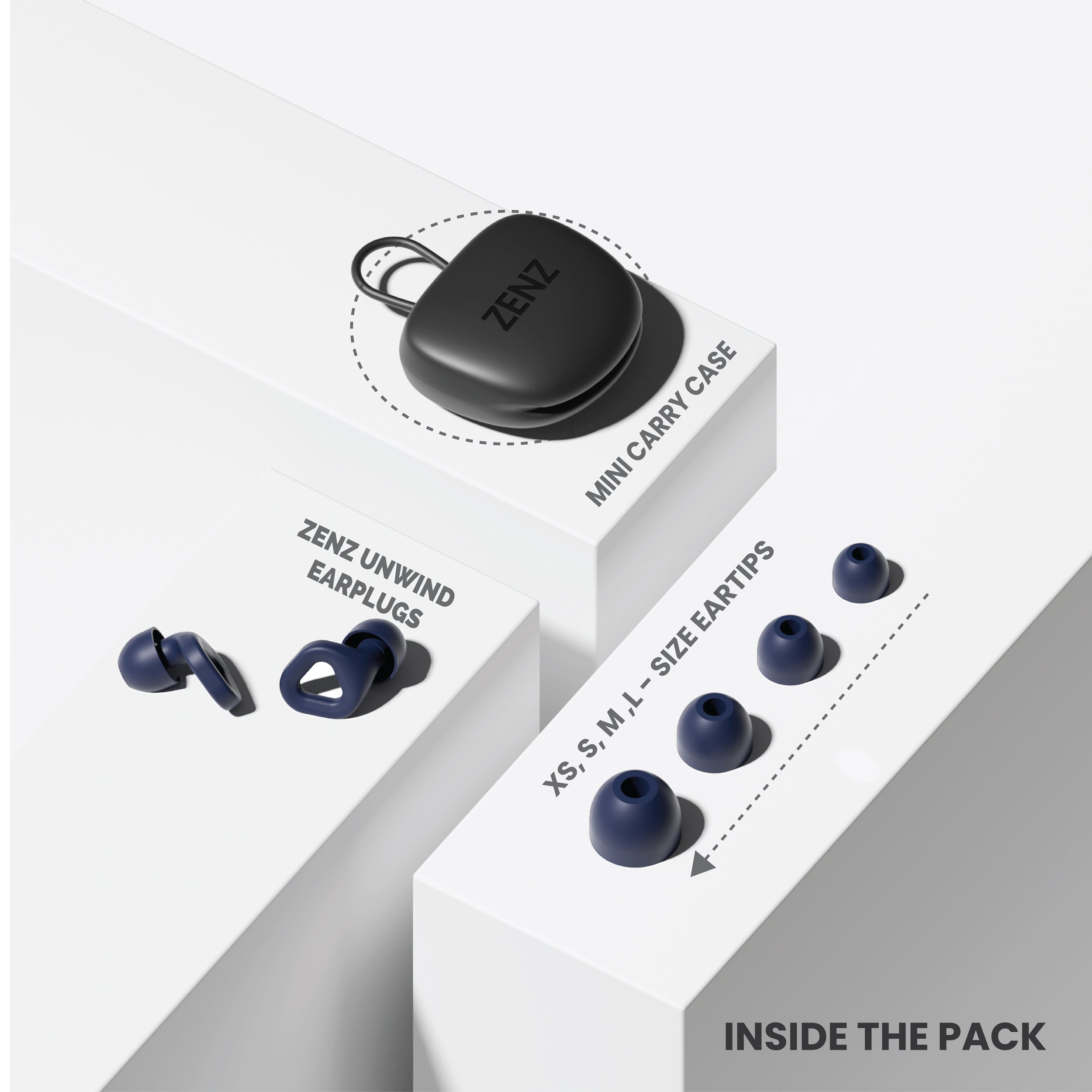 ZENZ - Unwind Earplugs - Lagoon Navy