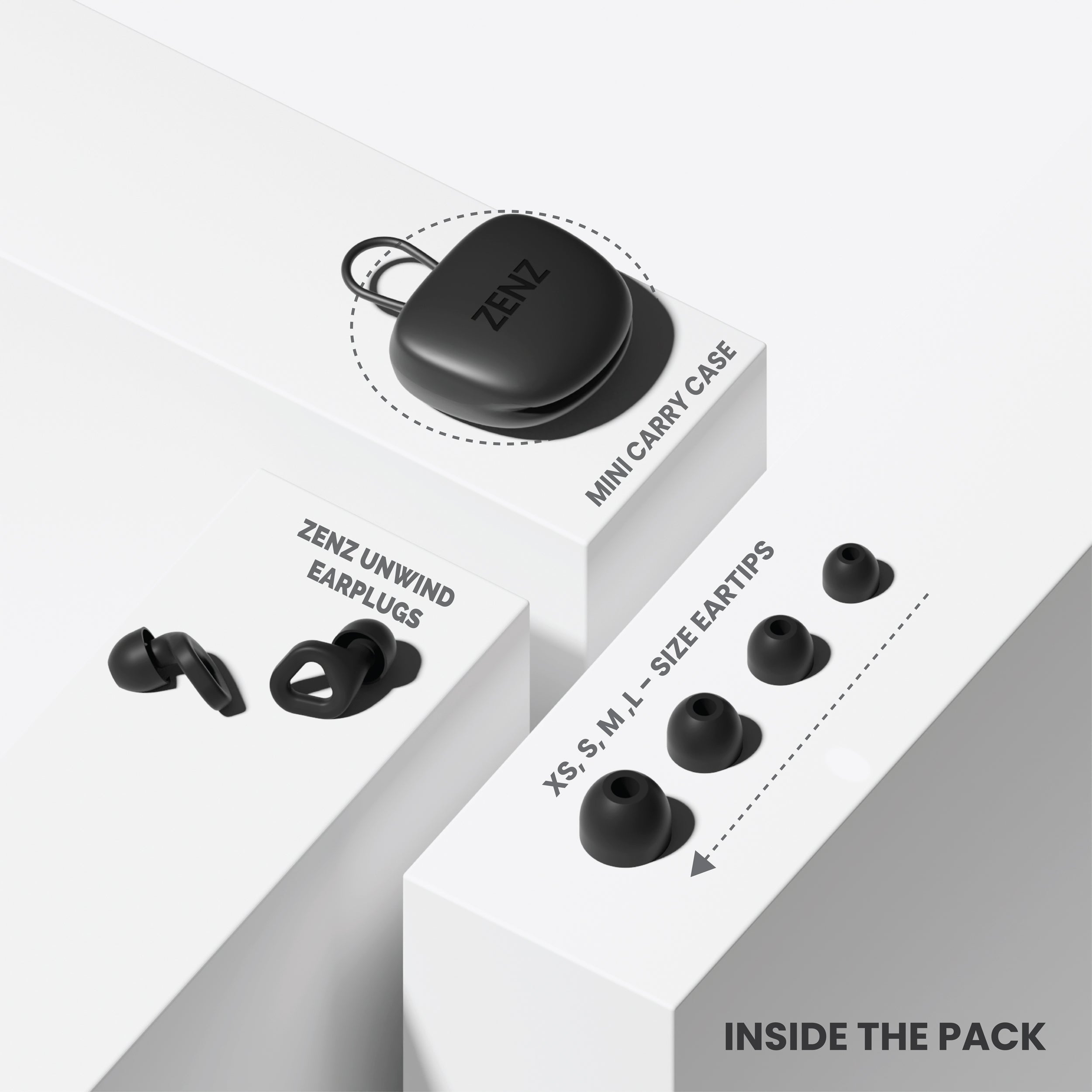 ZENZ - Unwind Earplugs - Onyx Black
