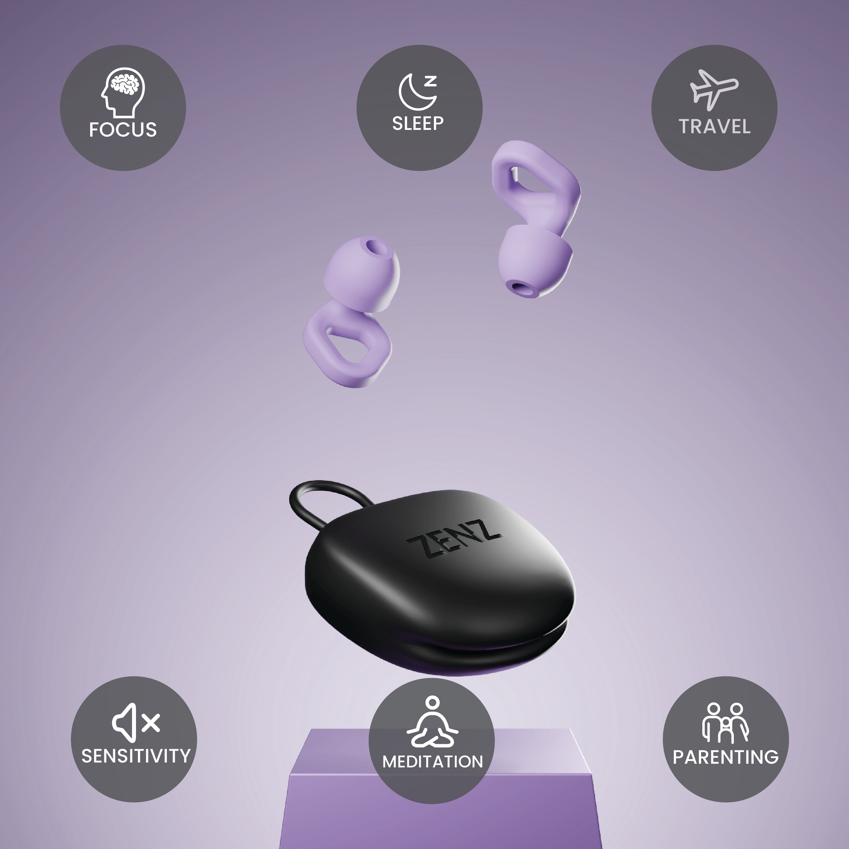 ZENZ - Unwind Earplugs - Nebula Purple
