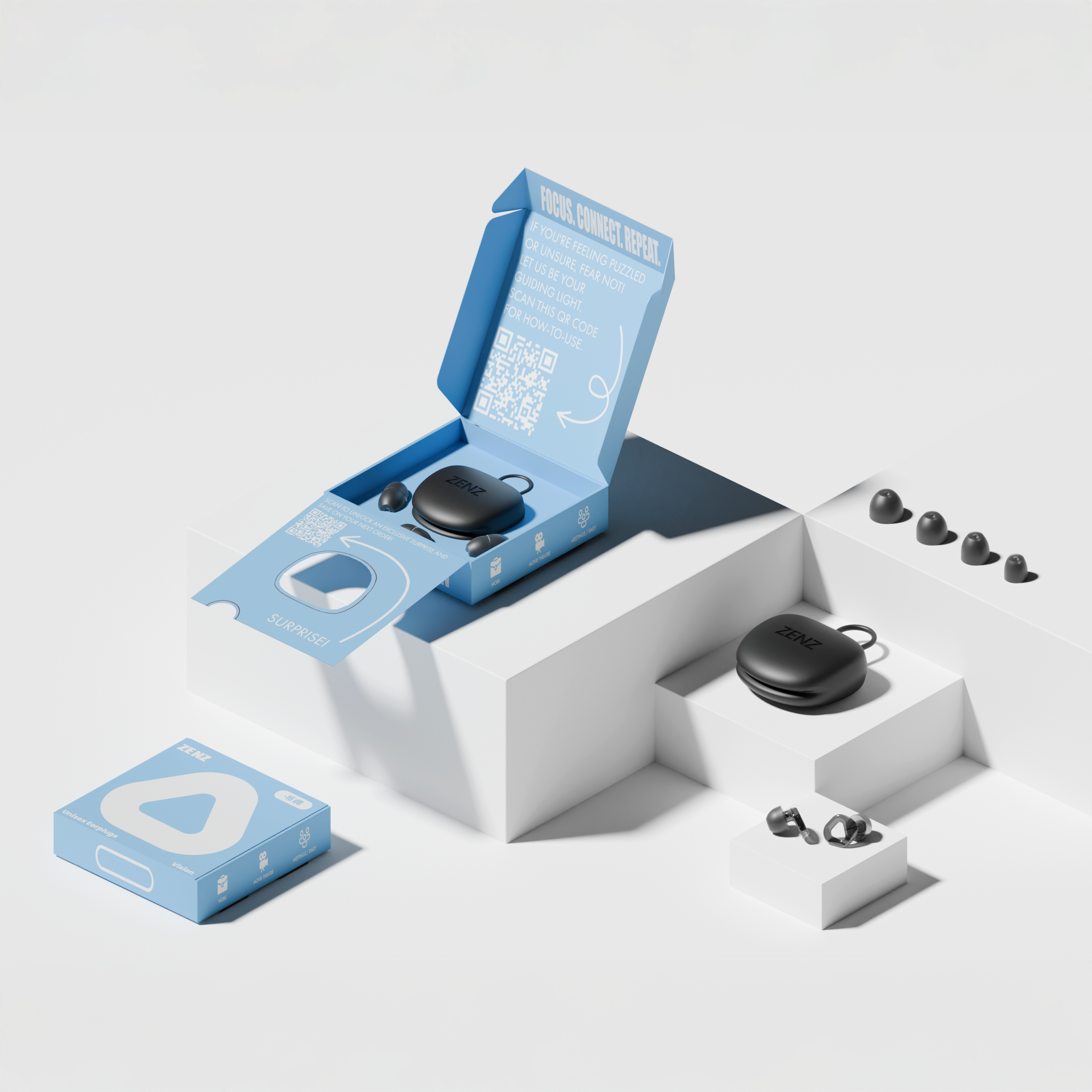 ZENZ - Flow Earplugs - Shadow Black