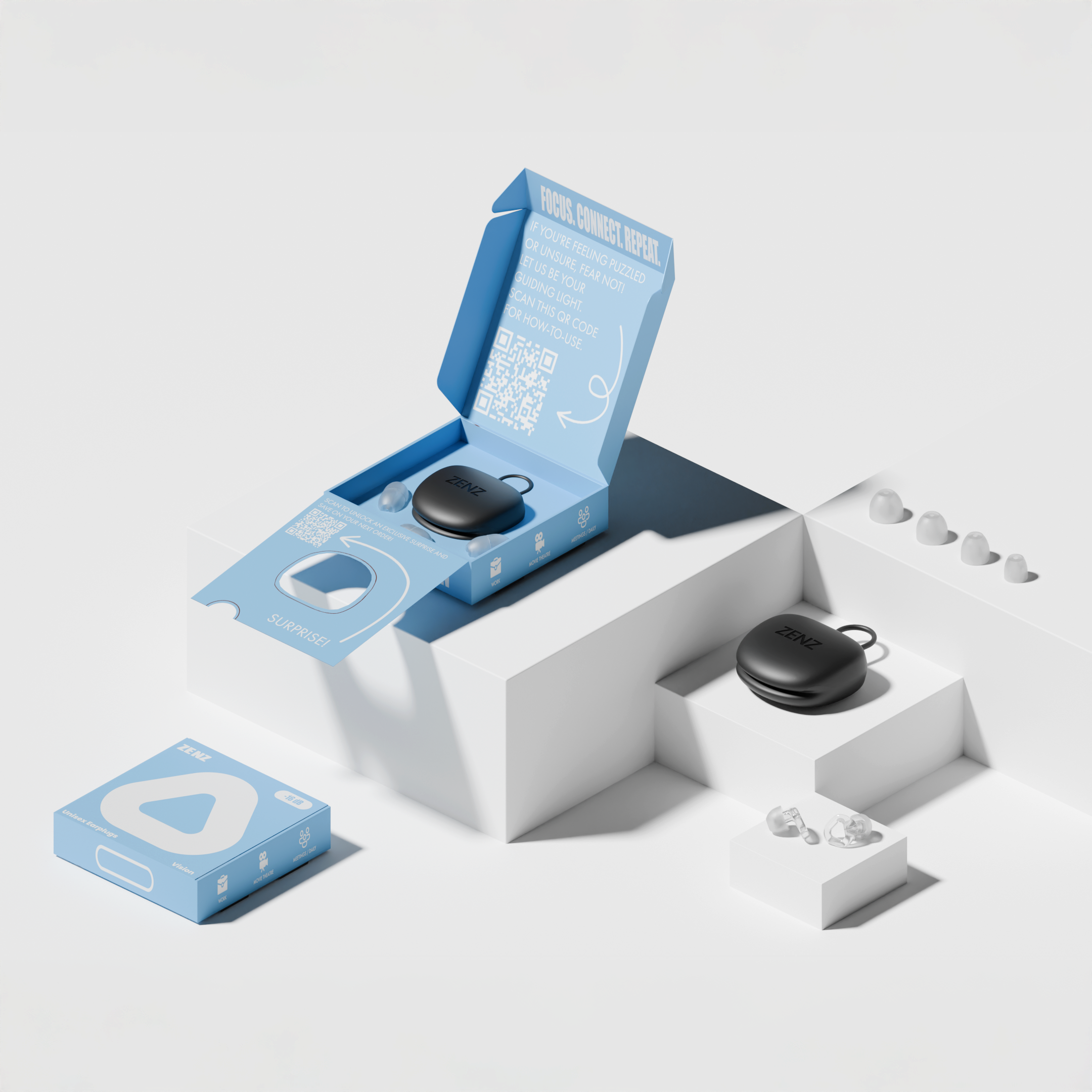 ZENZ - Flow Earplugs - Luna Clear