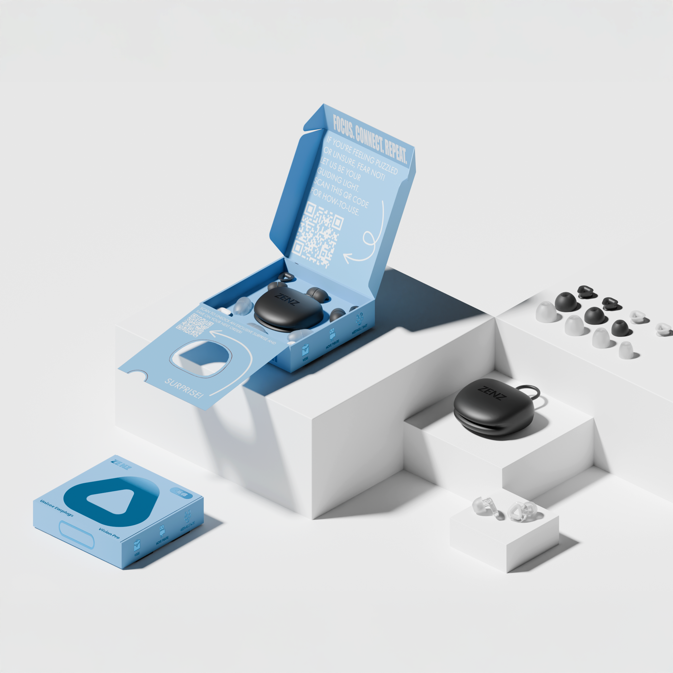 ZENZ - Flow Pro Earplugs - Luna Clear