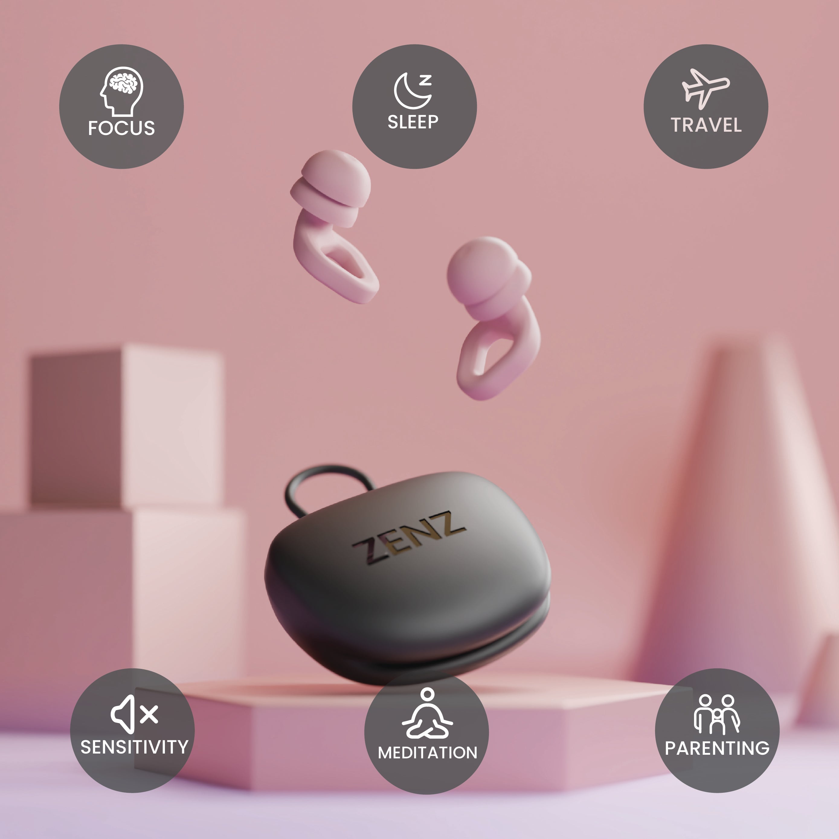 ZENZ - Unwind Pro Earplugs - Mystic Pink