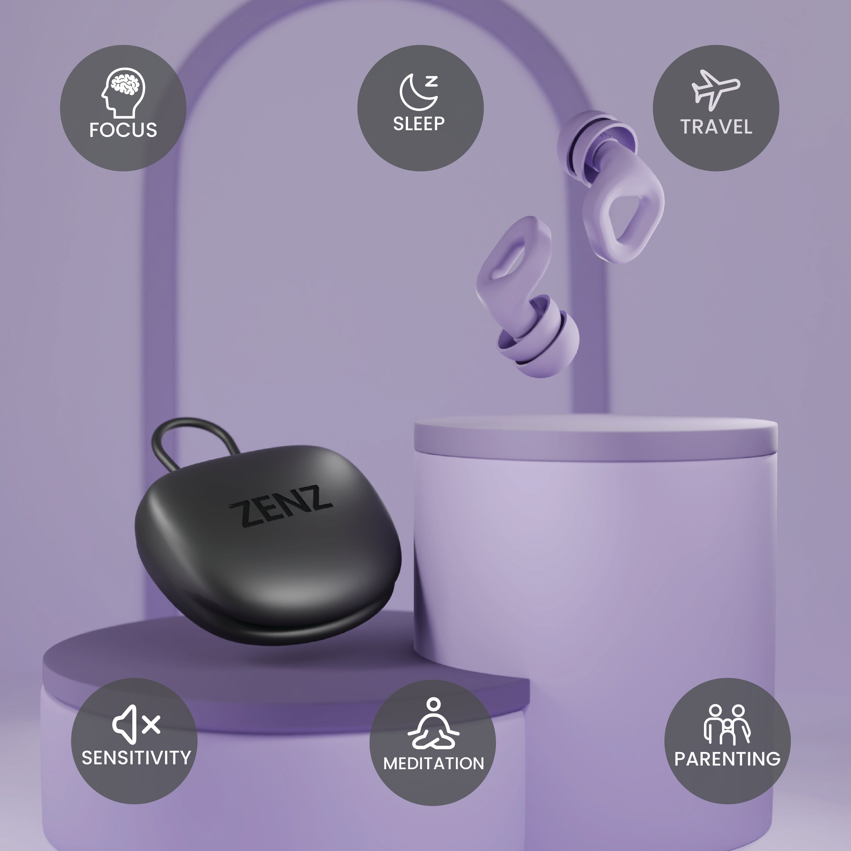 ZENZ - Unwind Pro Earplugs - Nebula Purple