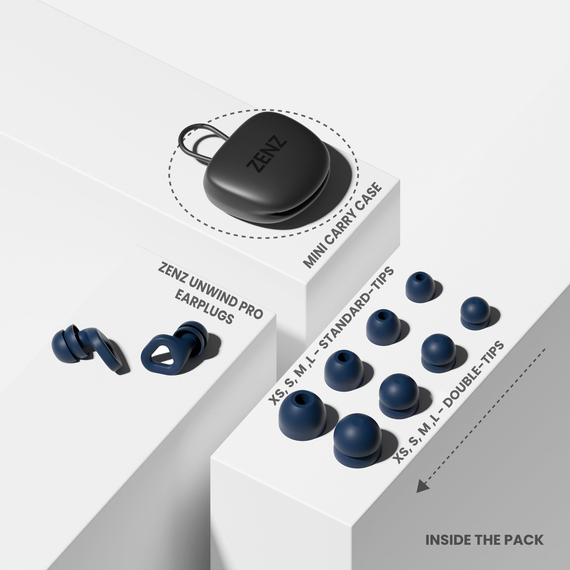 ZENZ - Unwind Pro Earplugs - Lagoon Navy