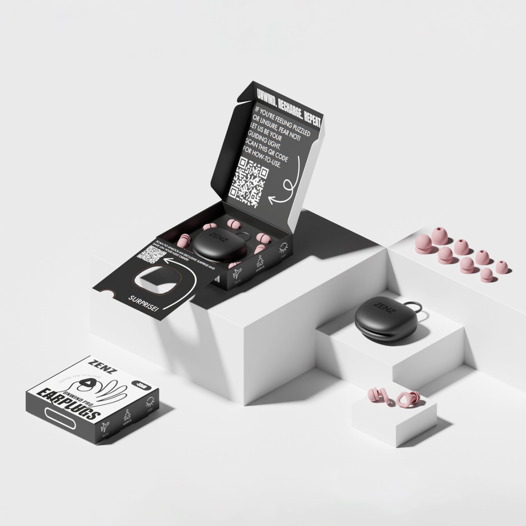 ZENZ - Unwind Pro Earplugs - Mystic Pink