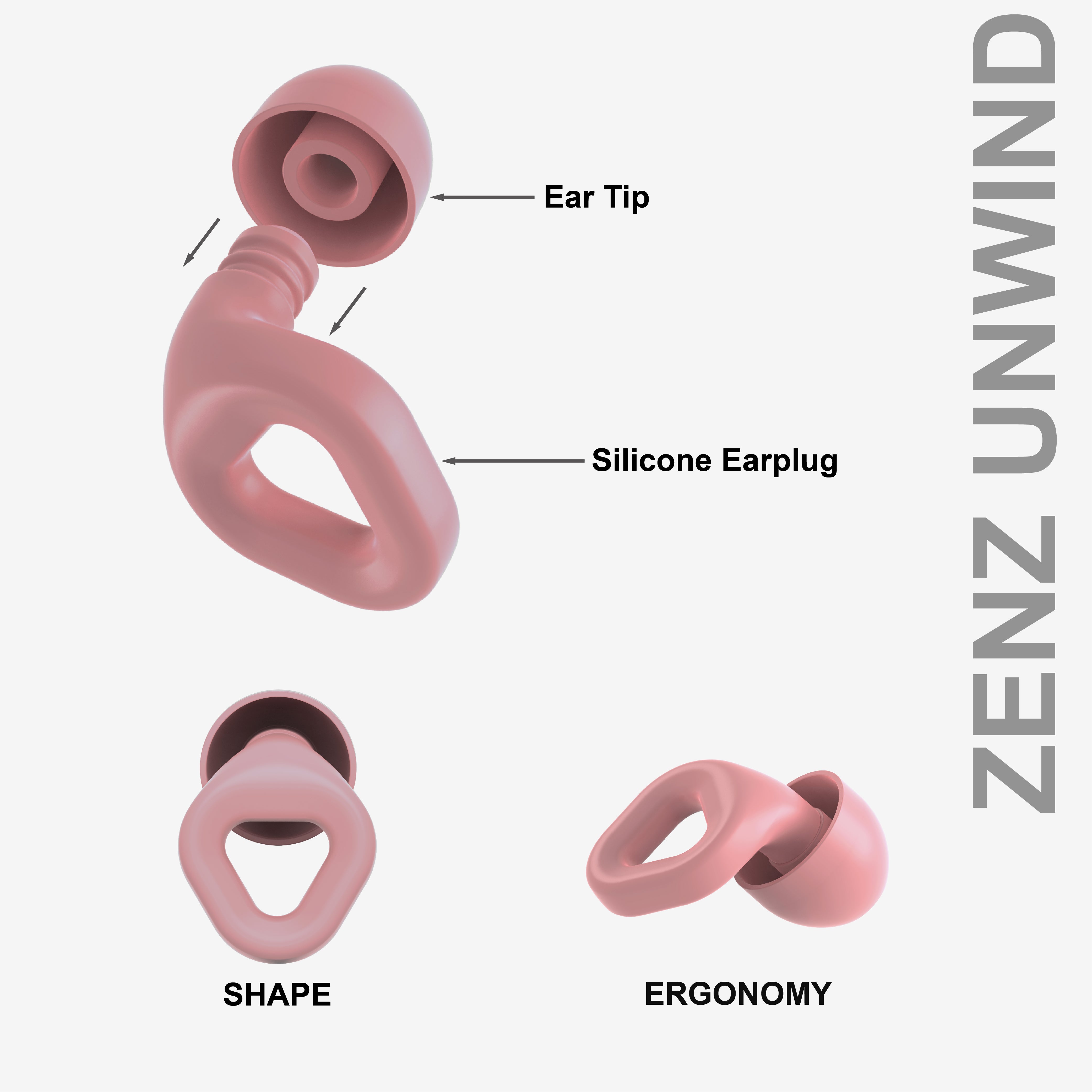 ZENZ - Unwind Earplugs - Mystic Pink