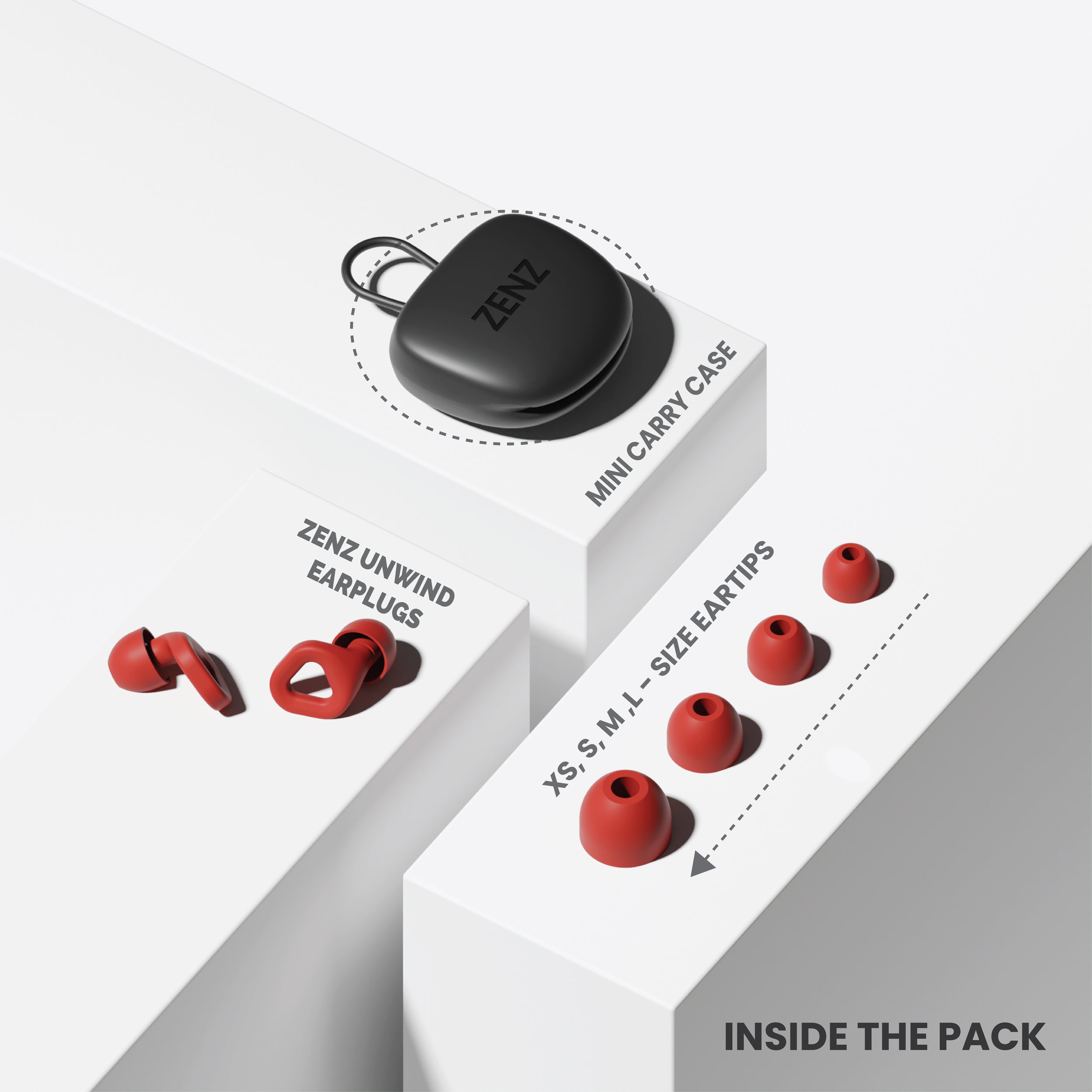 ZENZ - Unwind Earplugs - Fiery Red