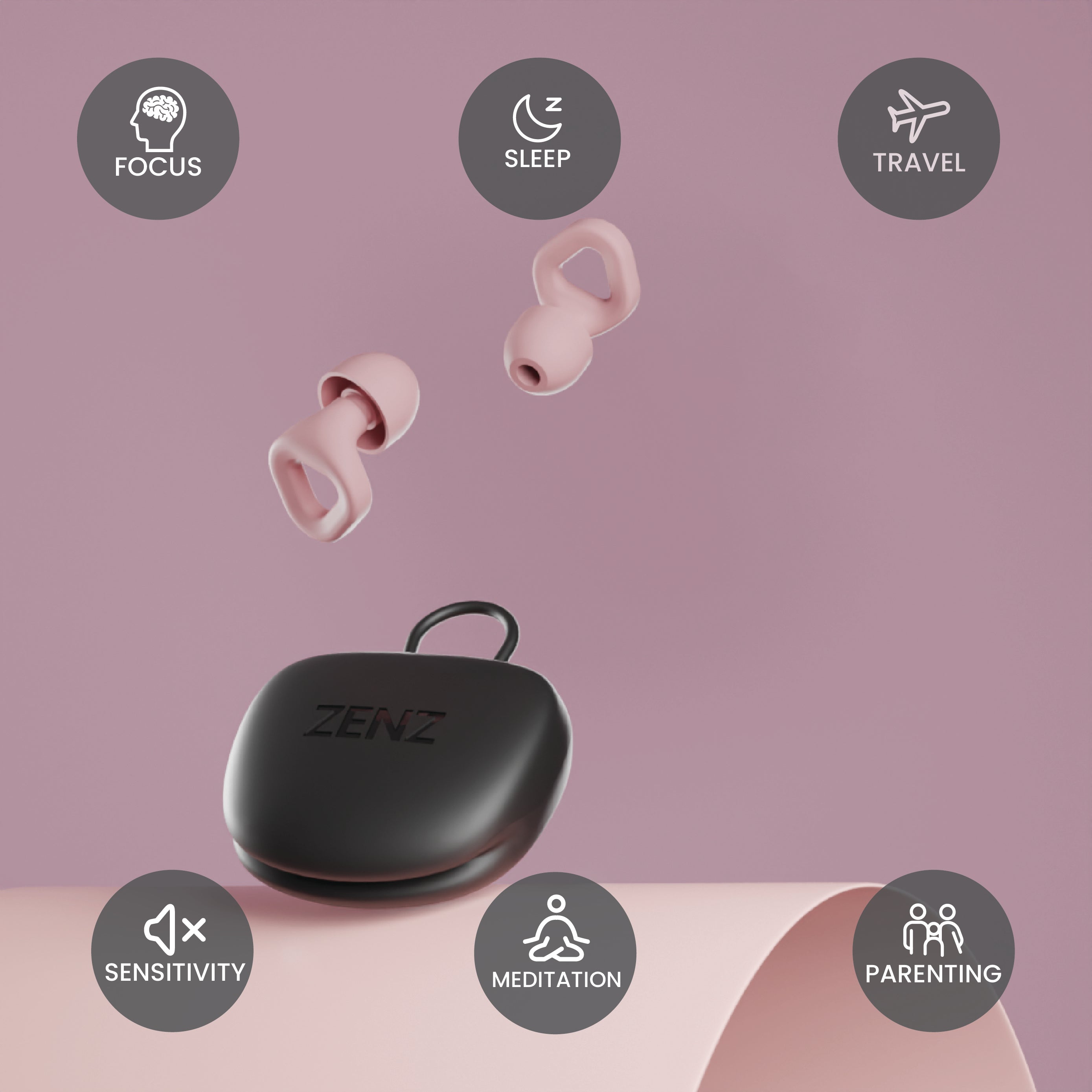 ZENZ - Unwind Earplugs - Mystic Pink